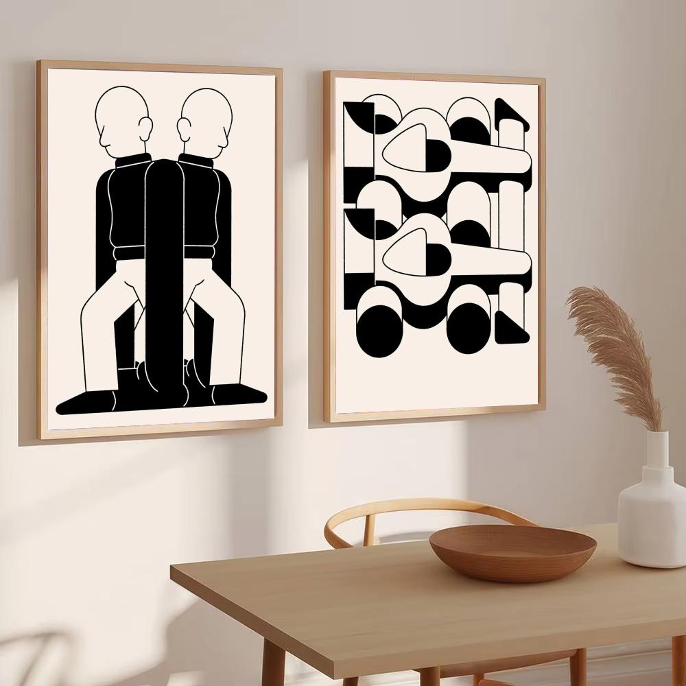 Poster Klasik Abstrak Matto Je - Home Decor Japandi Style ulasan dan harga