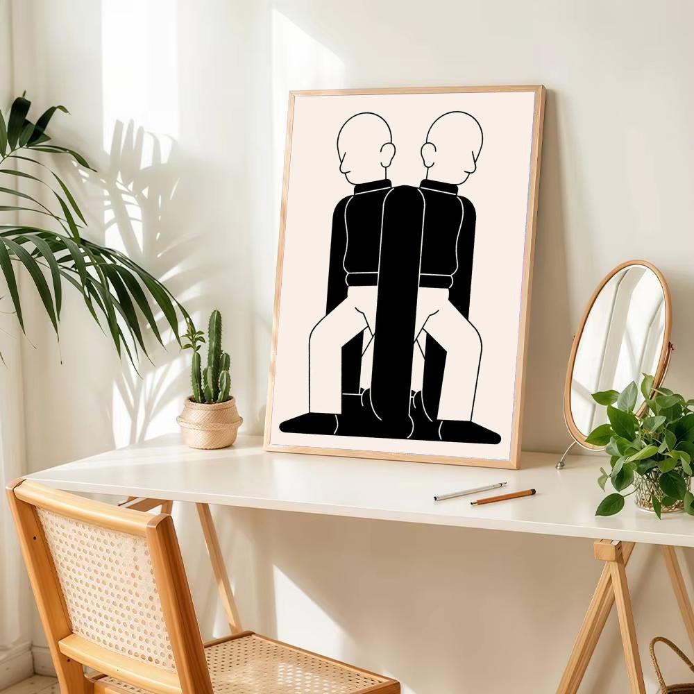 Poster Klasik Abstrak Matto Je - Home Decor Japandi Style ulasan dan harga