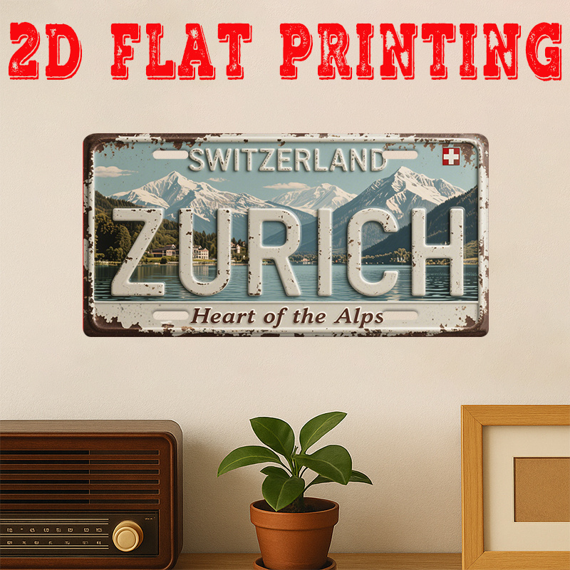2D Datar, 1 buah Papan Logam V - Home Decor Zurich ulasan dan harga