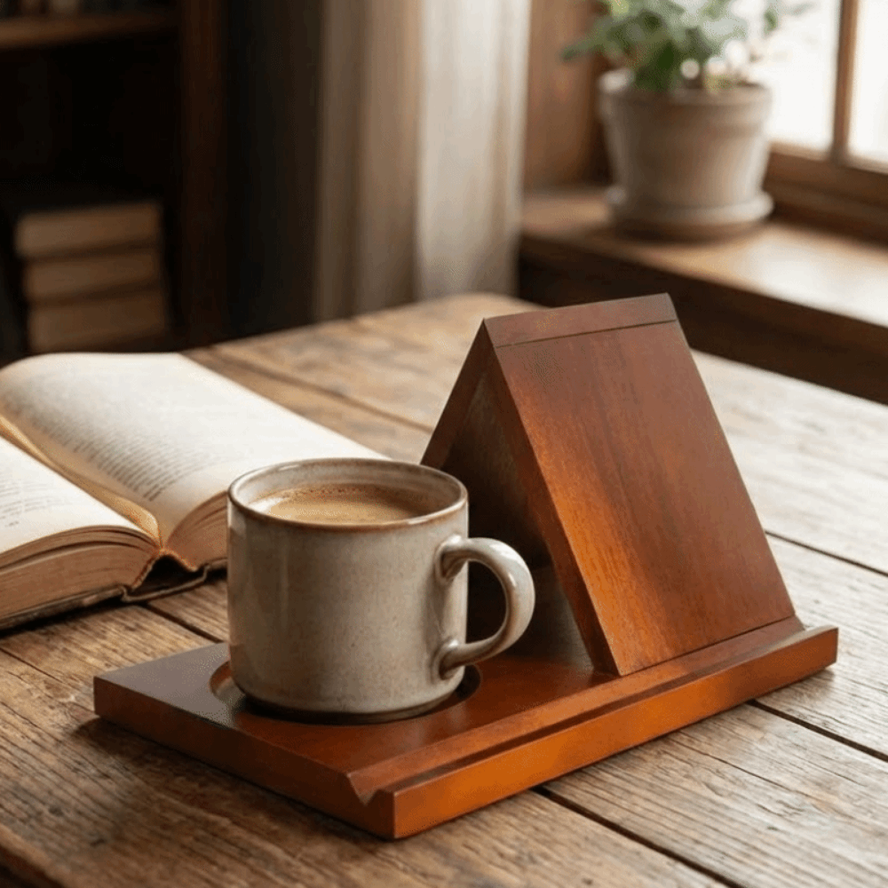 Penyangga Buku Kayu Segitiga M - Home Decor Magazine ulasan dan harga