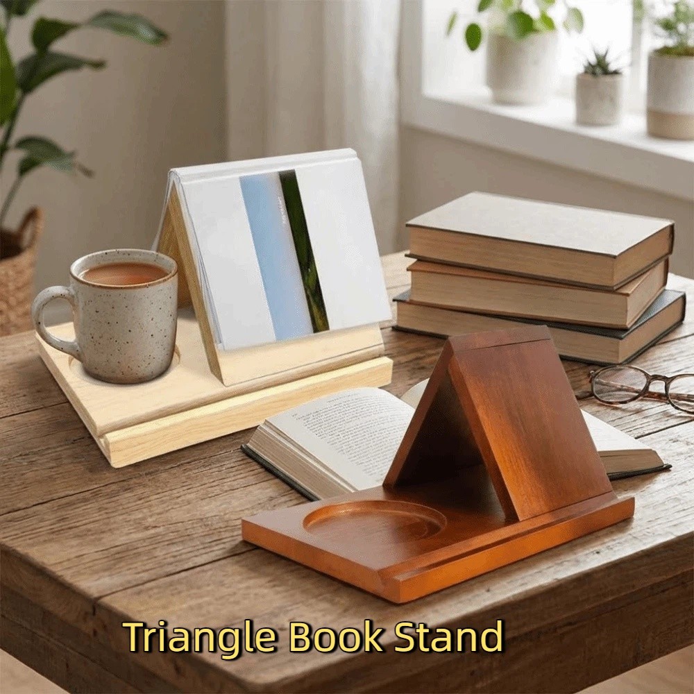 Penyangga Buku Kayu Segitiga M - Home Decor Magazine ulasan dan harga