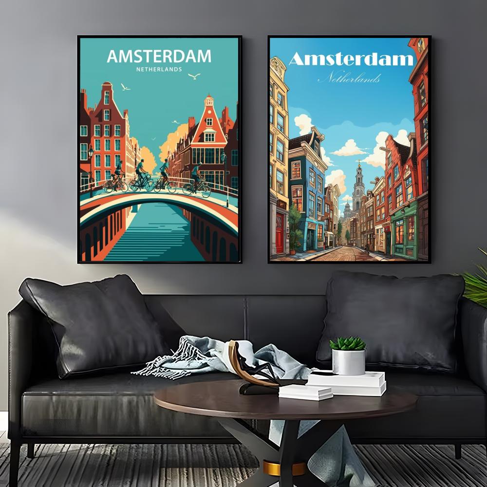 Poster Amsterdam Belanda Stike - Home Decor Netherlands ulasan dan harga