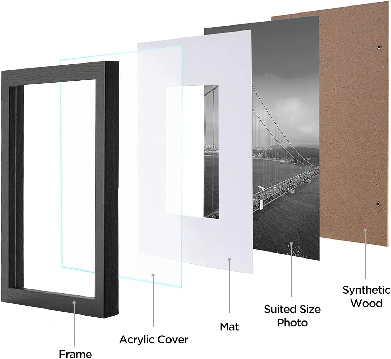 Set Bingkai Foto 12x12 (9 buah - Bamboo Photo Frame ulasan dan harga