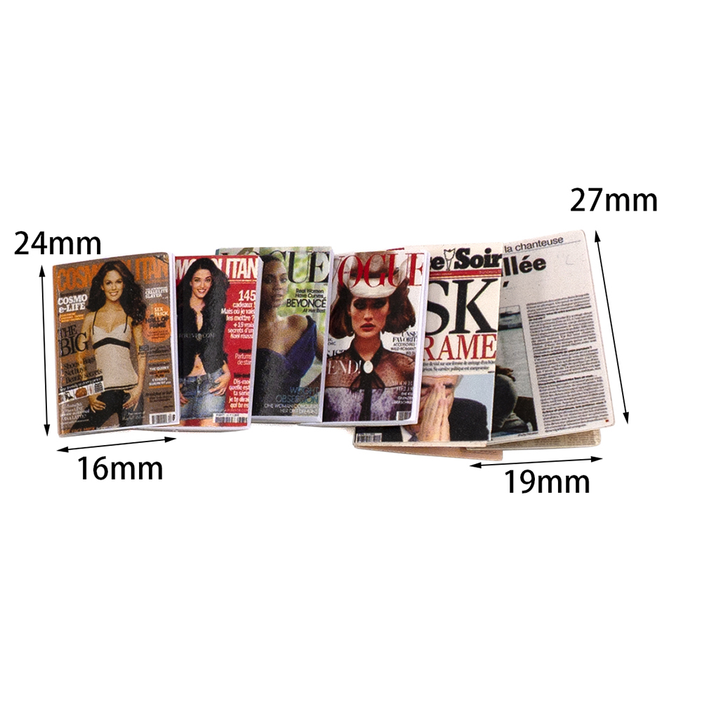 6 Buah 1/12 Aksesori Miniatur  - Home Decor Magazine ulasan dan harga