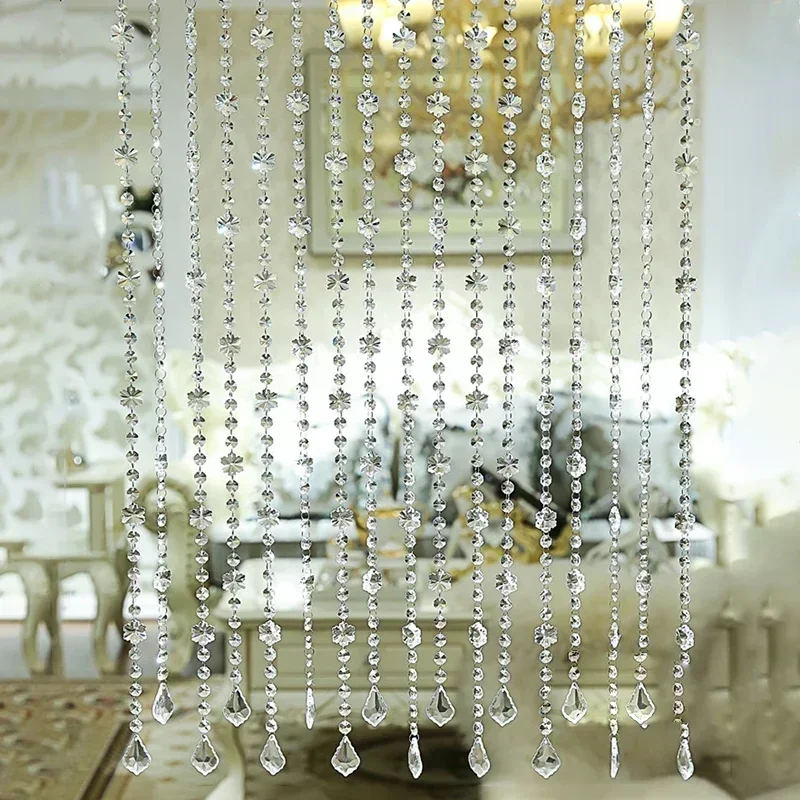 Tirai transparan kaca kristal, - Room Divider Screen ulasan dan harga