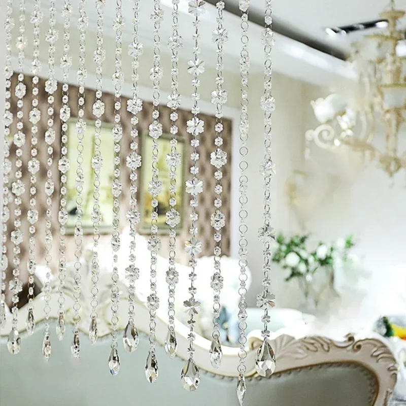 Tirai transparan kaca kristal, - Room Divider Screen ulasan dan harga