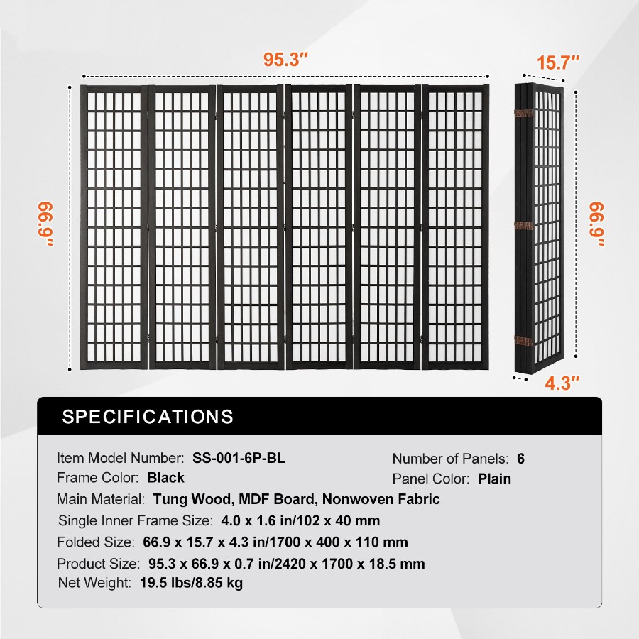 6 Panel Pembatas Ruangan Lipat - Room Divider Screen ulasan dan harga