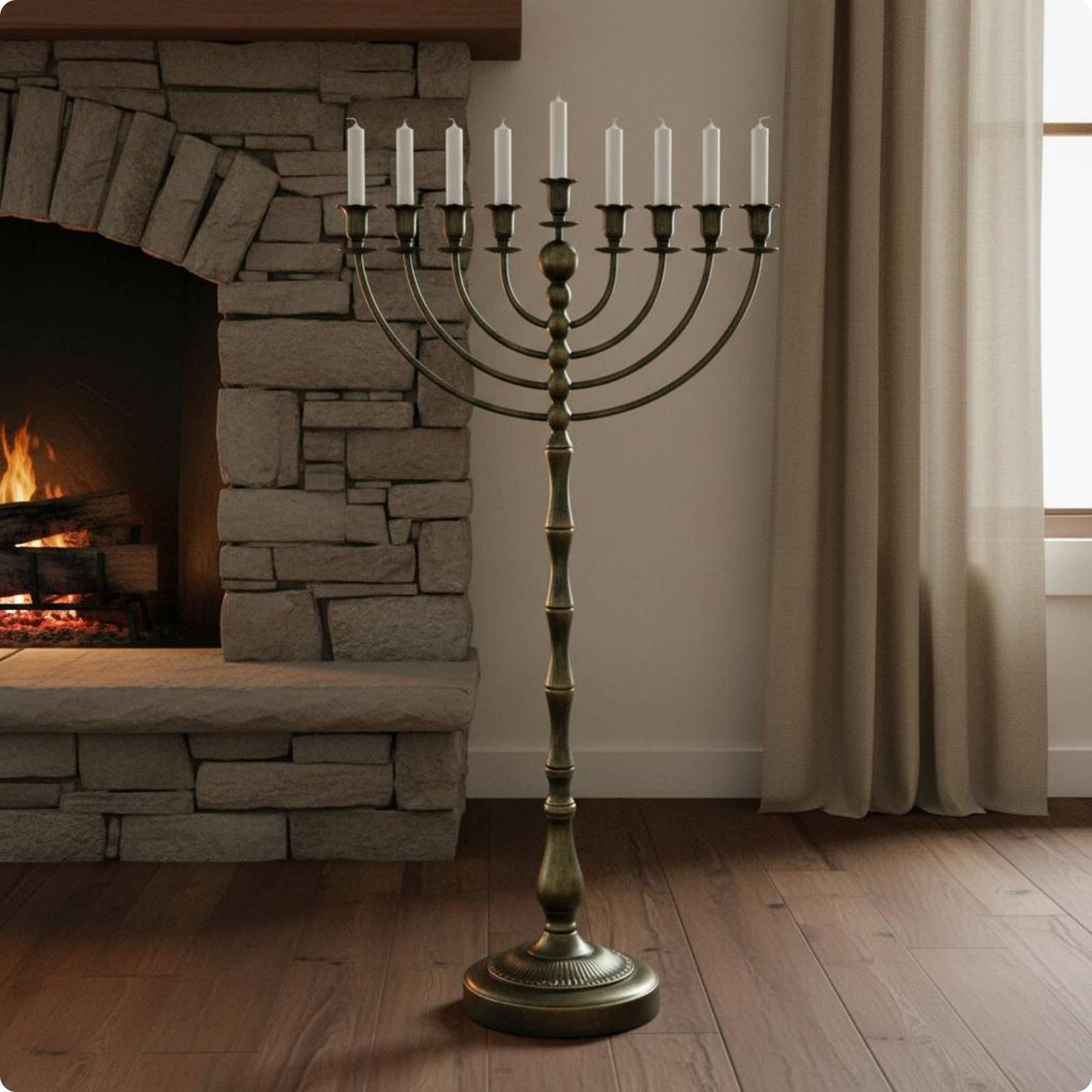 Stand Menorah Perunggu Antik K - Home Decor In ulasan dan harga