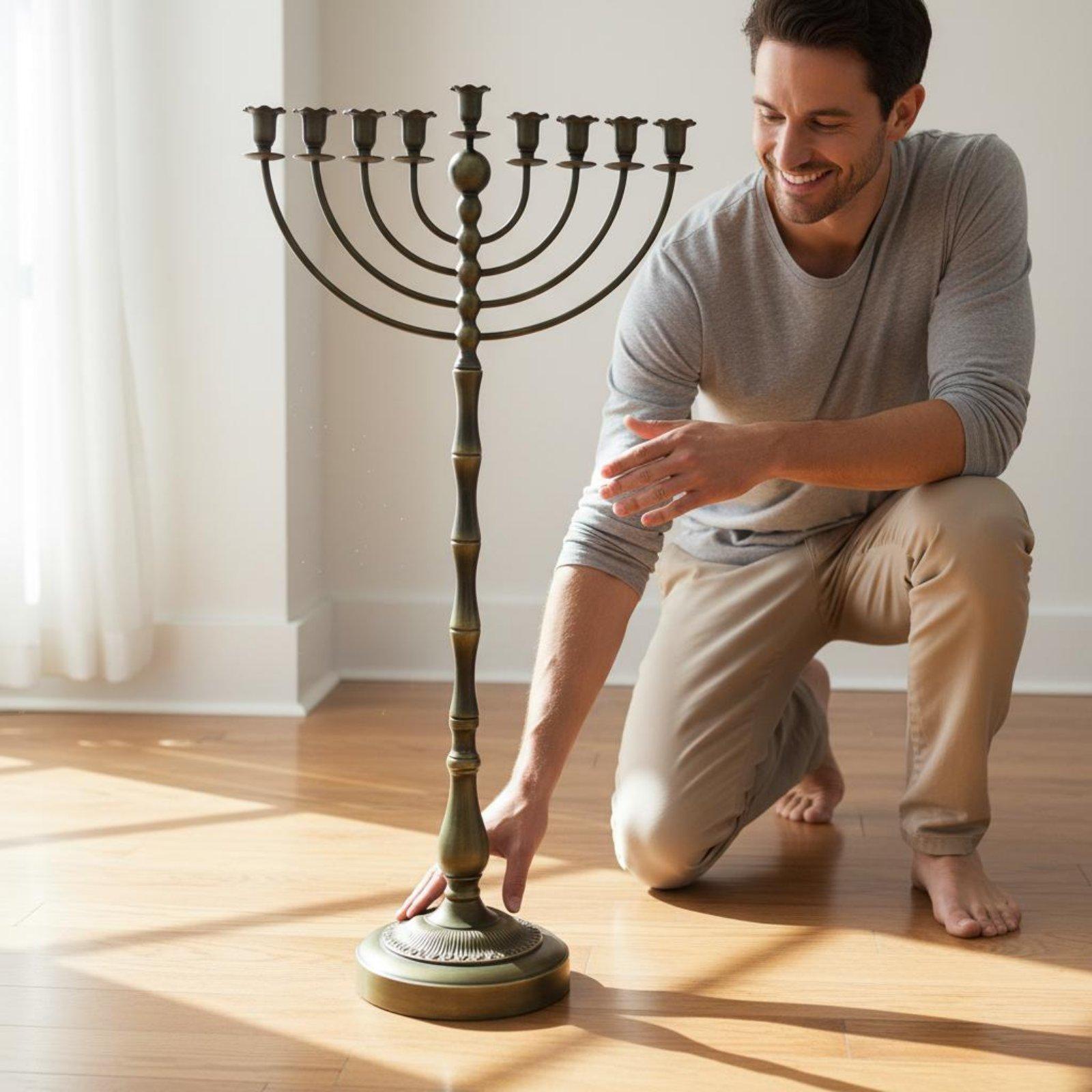 Stand Menorah Perunggu Antik K - Home Decor In ulasan dan harga