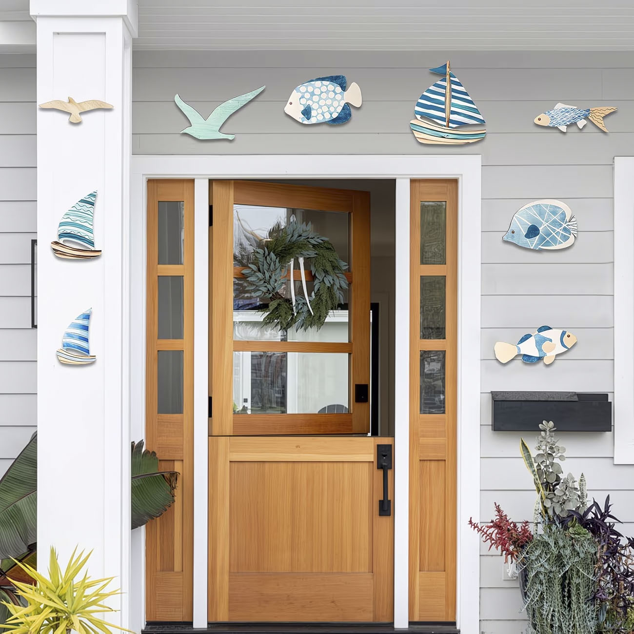 9Pcs Dekorasi Dinding Kayu Ben - Home Decor Nautical ulasan dan harga