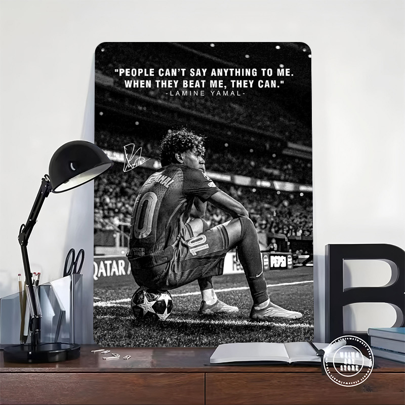 Poster Logam Lapangan Sepak Bo - Home Decor Quotes On Wall ulasan dan harga