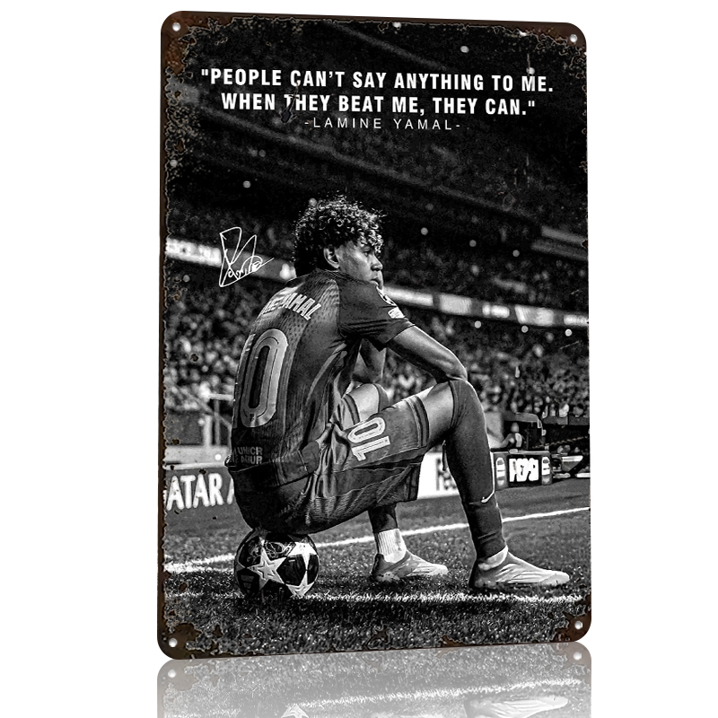 Poster Logam Lapangan Sepak Bo - Home Decor Quotes On Wall ulasan dan harga
