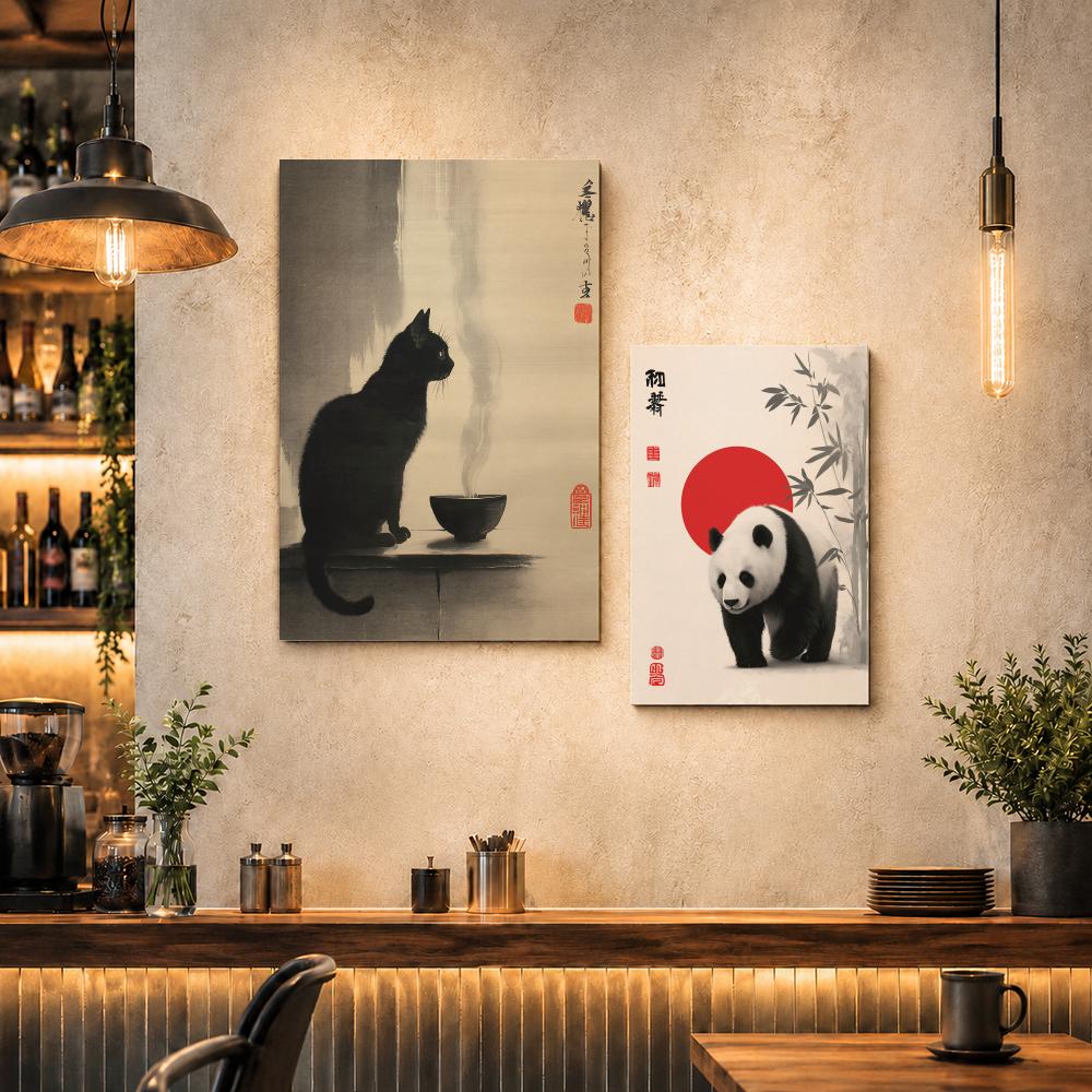Poster Gaya Seni J-JapandiS Vi - Home Decor Japandi Style ulasan dan harga