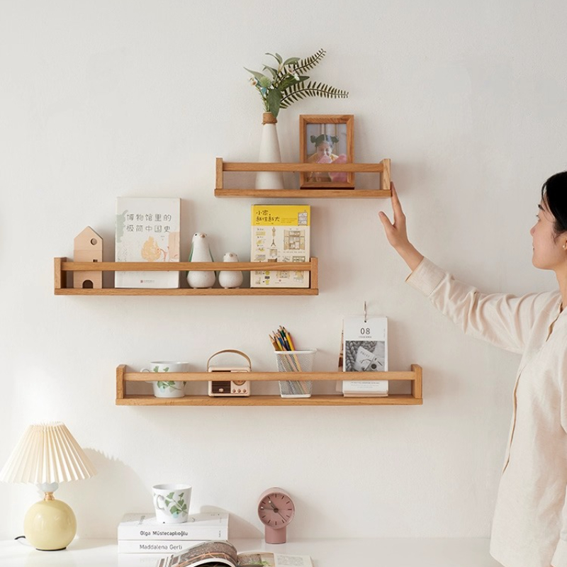 Rak Dinding Kayu Solid untuk B - Home Decor Magazine ulasan dan harga