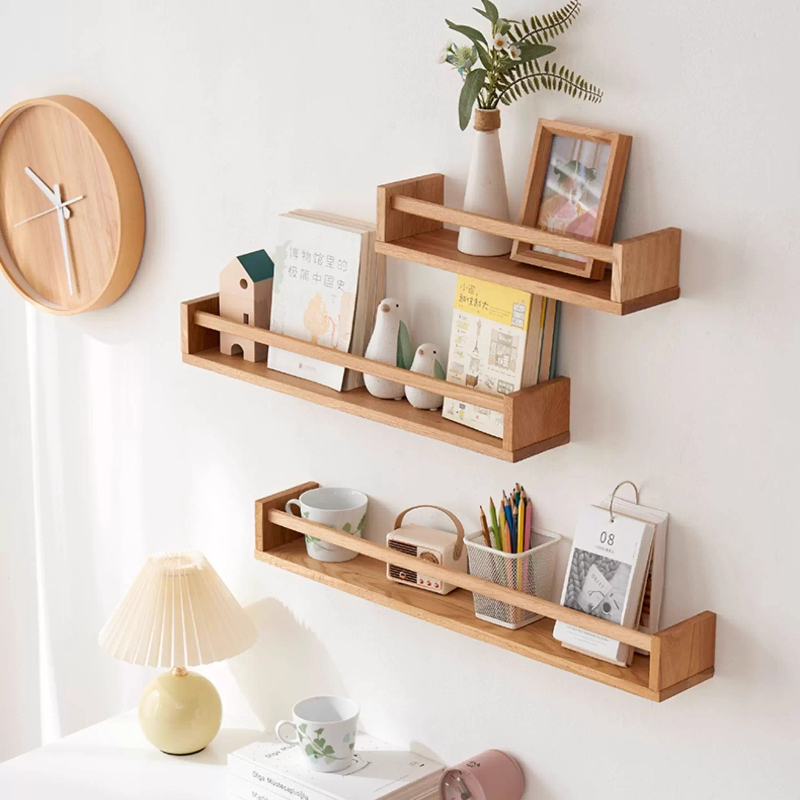 Rak Dinding Kayu Solid untuk B - Home Decor Magazine ulasan dan harga