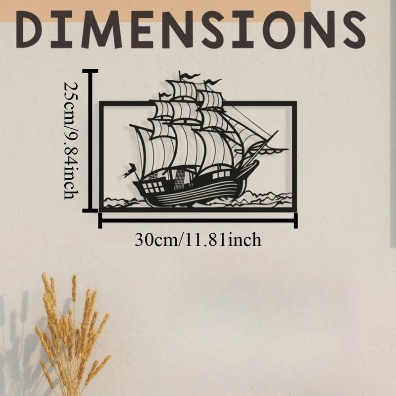 Seni Dinding Perahu Layar Loga - Home Decor Nautical ulasan dan harga