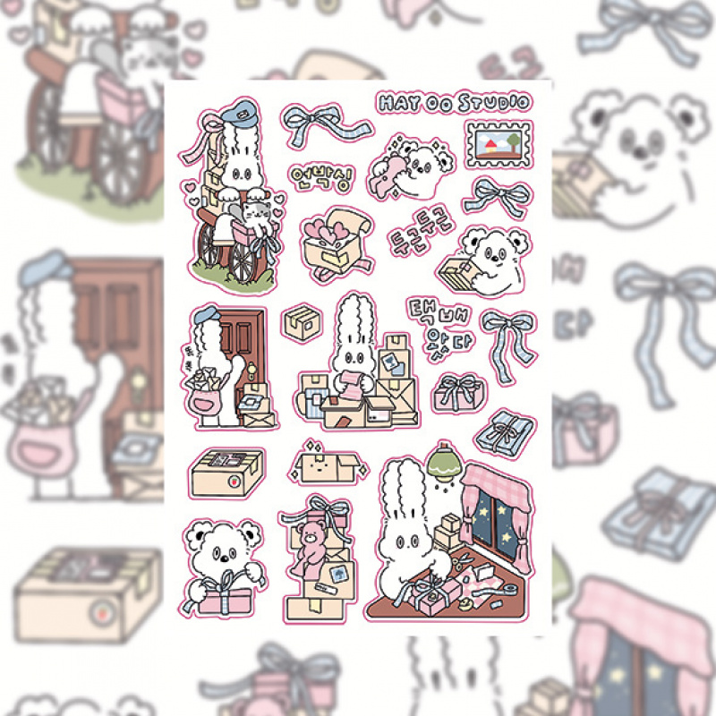 Stiker Kelinci Kartun Kawaii L - Home Decor Magazine ulasan dan harga