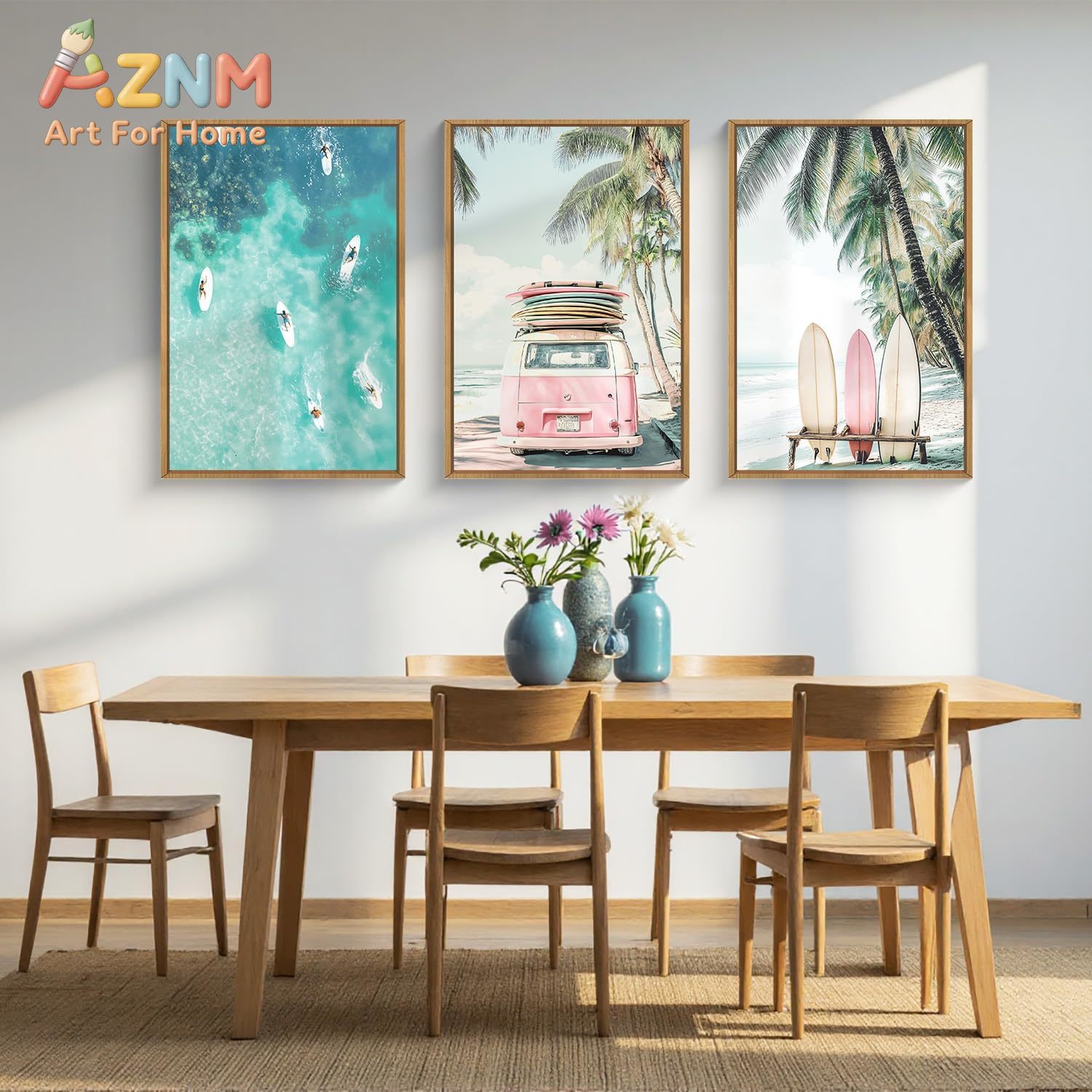 3 Buah Lukisan Dinding Kanvas  - Home Decor Nautical ulasan dan harga