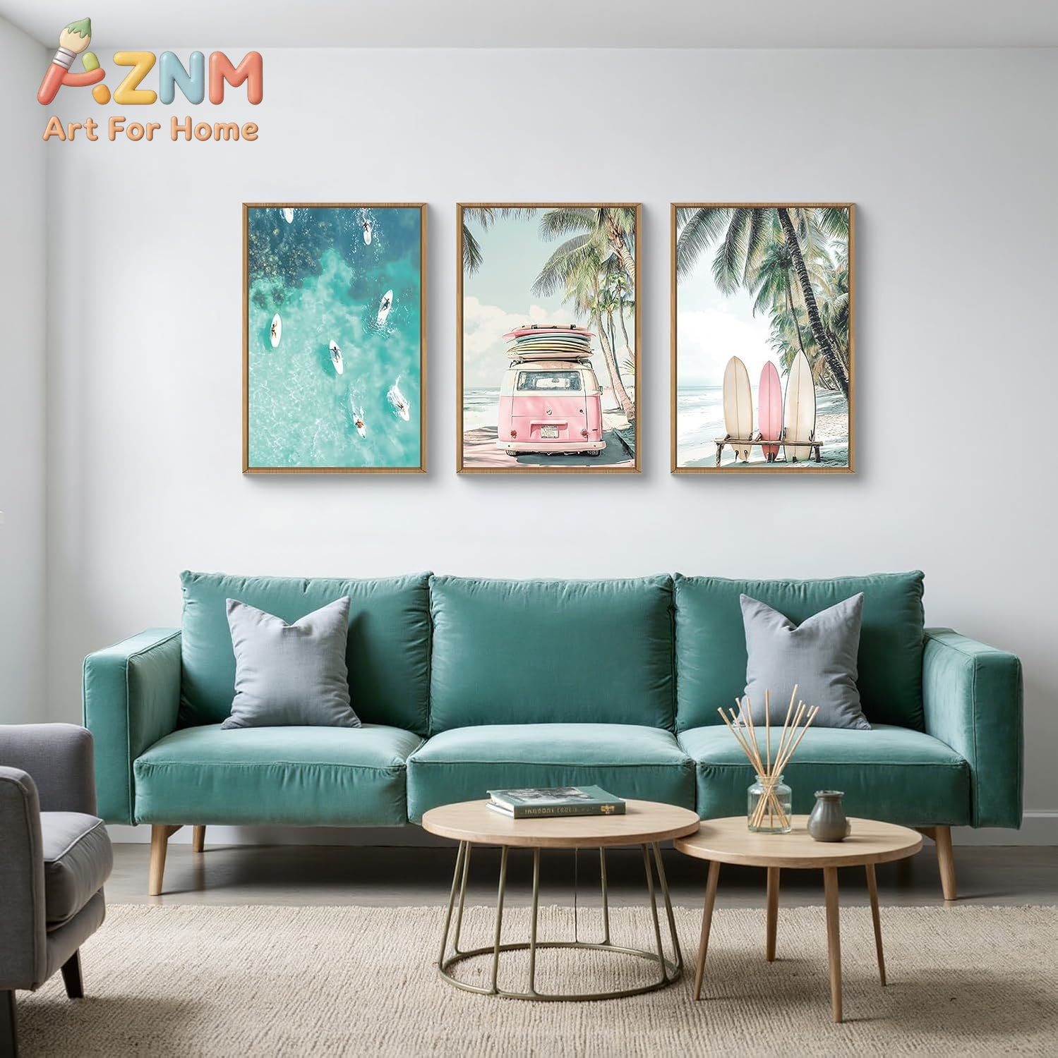 3 Buah Lukisan Dinding Kanvas  - Home Decor Nautical ulasan dan harga