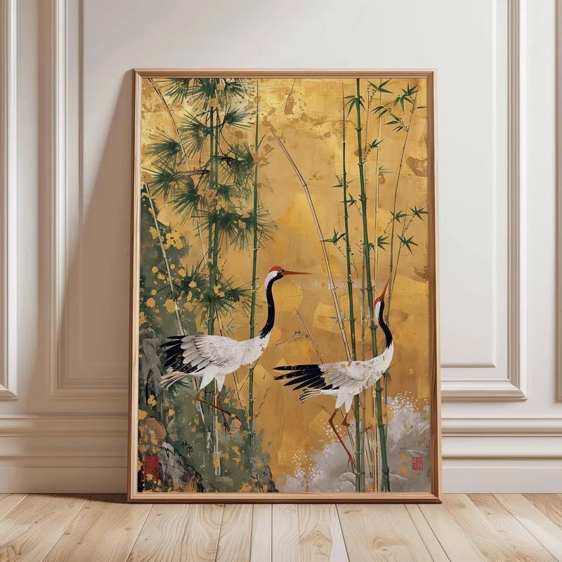Poster Kanvas Gaya Asia Timur  - Home Decor Japandi Style ulasan dan harga
