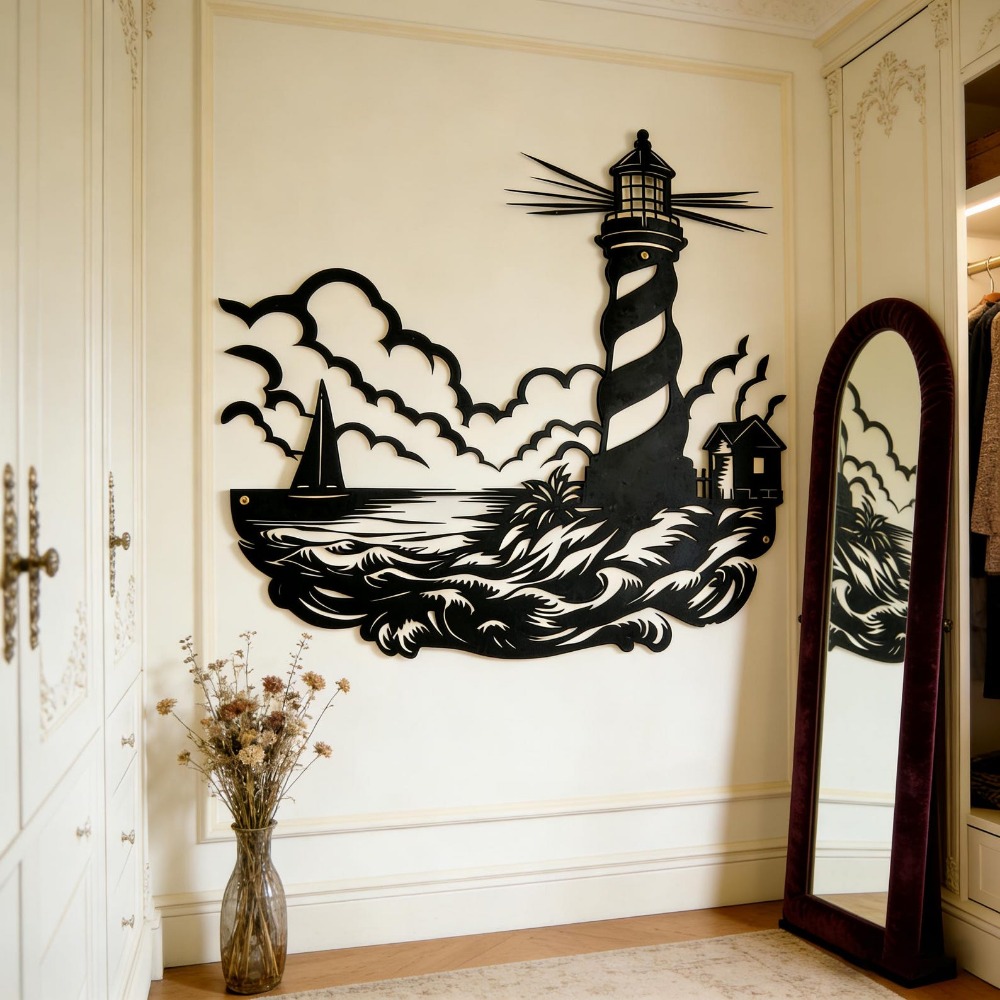 CIFbuy Seni Dinding Logam Merc - Home Decor Nautical ulasan dan harga