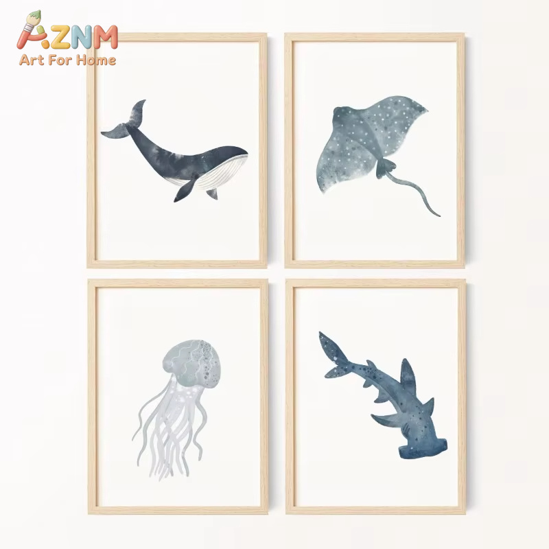 Poster Cat Air Hewan Laut Luki - Home Decor Nautical ulasan dan harga