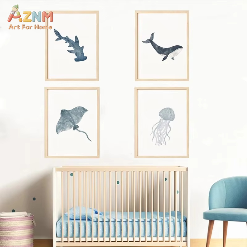 Poster Cat Air Hewan Laut Luki - Home Decor Nautical ulasan dan harga